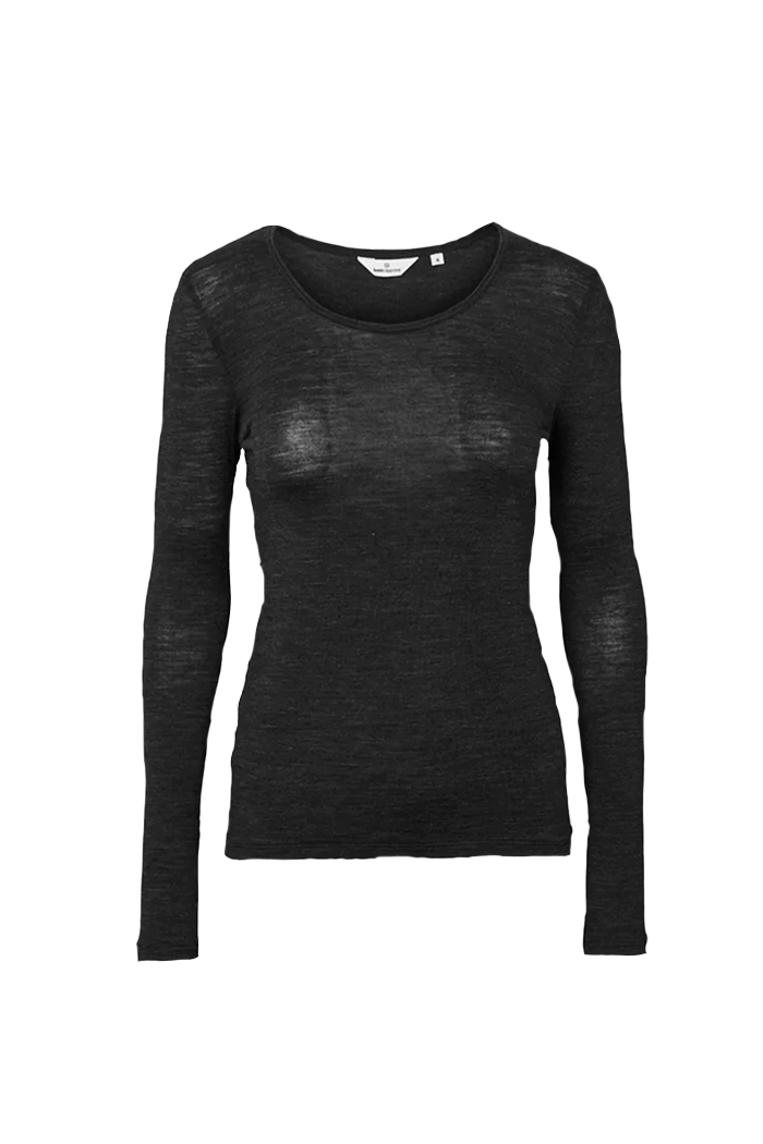 Basic Apparel Rinja LS Tee T-shirts 001 Black